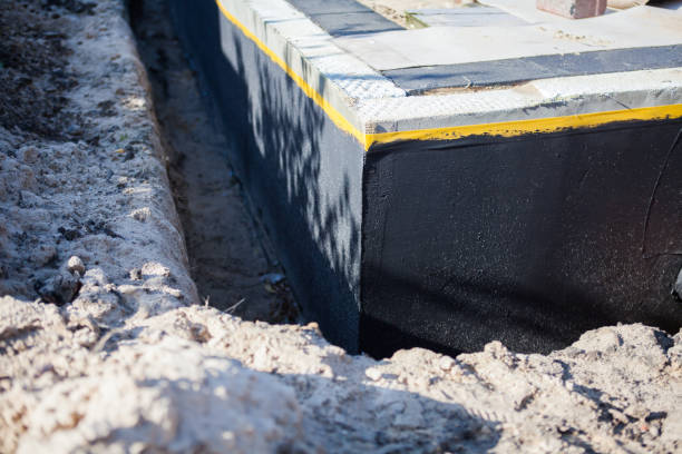 Residential Interior Drainage System installation at a Irvington, NY home by SJ Waterproofing Pros